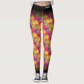Abstract MultiColor-patroon Leggings (Voorkant)