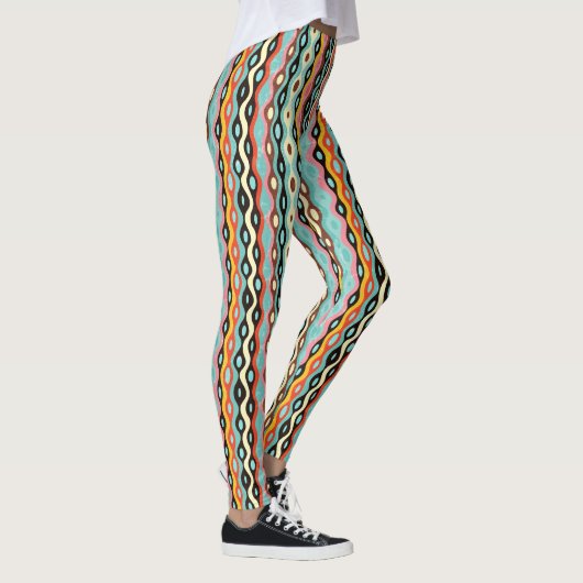 Abstract multicolor-patroon leggings (Rechts)
