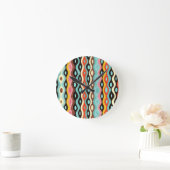 Abstract multicolor-patroon ronde klok (Huis)