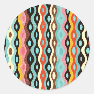 Abstract multicolor-patroon ronde sticker
