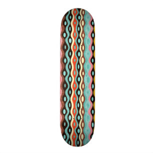 Abstract multicolor-patroon skateboard