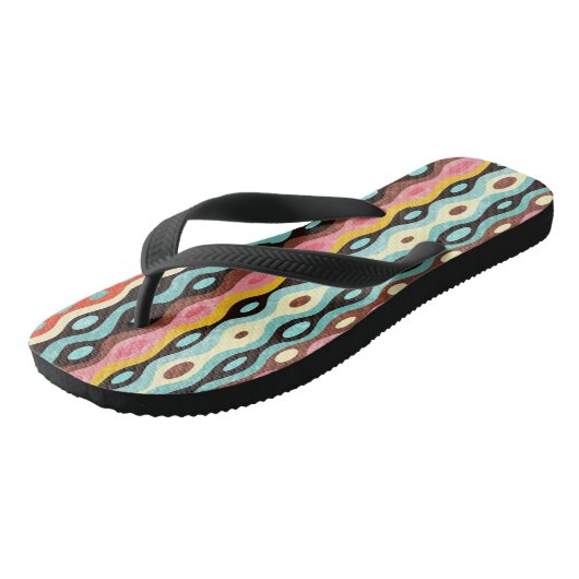 Abstract multicolor-patroon teenslippers (Schuin)