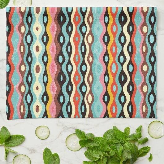 Abstract multicolor-patroon theedoek (Gevouwen)