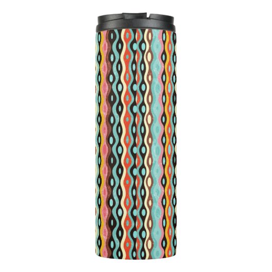 Abstract multicolor-patroon thermosbeker (Achterkant)