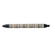 Abstract multicolor-patroon zwarte inkt pen (Voorkant)