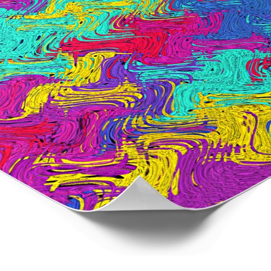 ABSTRACT MULTICOLOR WALL ART POSTER (Hoek)