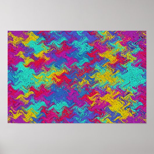 ABSTRACT MULTICOLOR WALL ART POSTER (Voorkant)