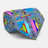 Abstract, multicolore Stropdas (Opgerold)