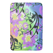  Abstract Multicolored Flowers Paars Badmat (Voorkant Verticaal)