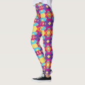 Abstract multicolored Patroon met diamanten Leggings (Links)