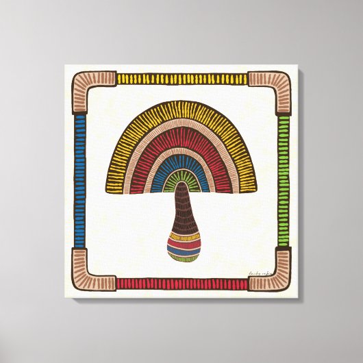 Abstract Mushroom Canvas Afdruk (Voorkant)