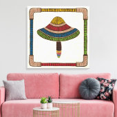Abstract Mushroom Canvas Afdruk (Insitu (Woonkamer))