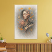 Abstract Music Art | Surreal Piano Canvas Afdruk (Insitu (Woonkamer))