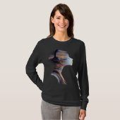 Abstract Music Portrait Women Long Sleeve T-Shirt (Voorkant volledig)