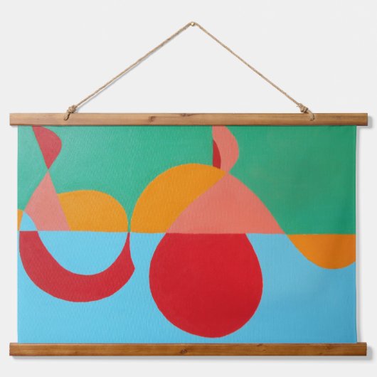 Abstract Music Treble Clef Tapestry Hangend Wandkleed (Voorkant)