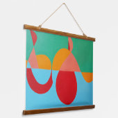 Abstract Music Treble Clef Tapestry Hangend Wandkleed (Gebogen)