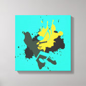 Abstract Musical Notes Wrapped Canvas Afdruk (Voorkant)