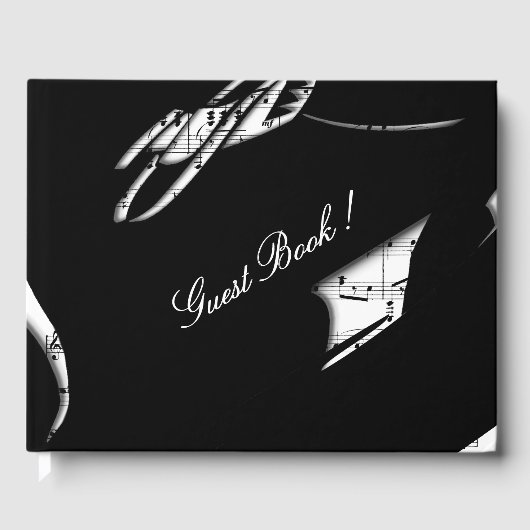 Abstract muziekgastboek gastenboek (Voorkant)