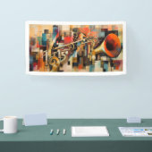 Abstract muziekgereedschap spandoek (Beurs)