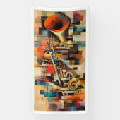 Abstract muziekgereedschap spandoek (Verticaal)