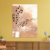 Abstract Muzieknoten Verrekend Canvas Afdruk (Insitu (Woonkamer))