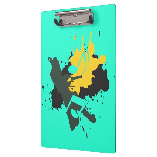 Abstract muzieknotitieklembord klembord (Links)