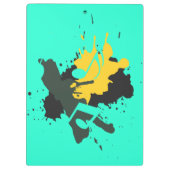 Abstract muzieknotitieklembord klembord (Achterkant)