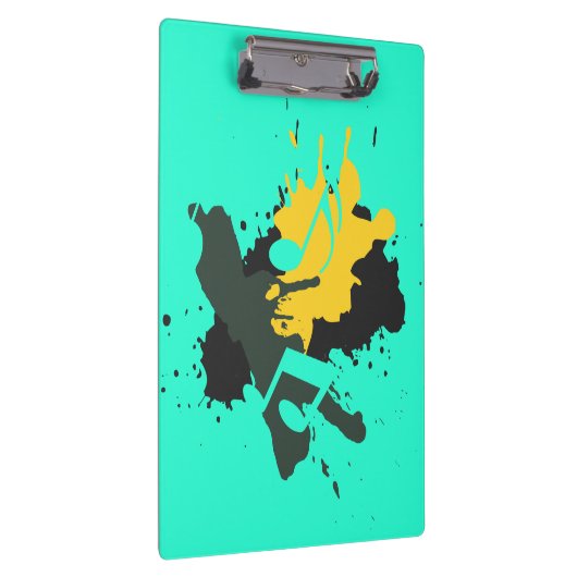 Abstract muzieknotitieklembord klembord (Rechts)