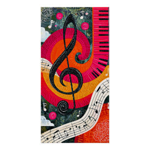 Abstract Muzikaal Ontwerp Perfect Poster