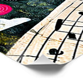 Abstract Muzikaal Ontwerp Perfect Poster (Hoek)