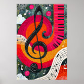 Abstract Muzikaal Ontwerp Poster (Voorkant)