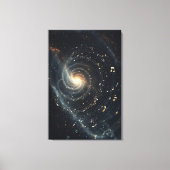 Abstract Muzikaal Universum Spiraal Canvas Afdruk (Voorkant)