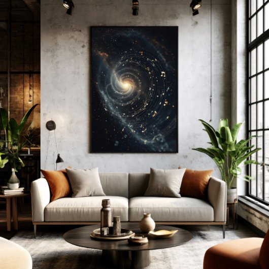 Abstract Muzikaal Universum Spiraal Poster