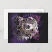 Abstract Mystical Bear_ Aankondigingskaart (Voorkant / Achterkant)