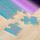 Abstract Mystical Paars en Turquoise Cosmos Legpuzzel (Zijkant)