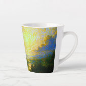 Abstract Mystiek Bos  Latte Mok (Rechts)