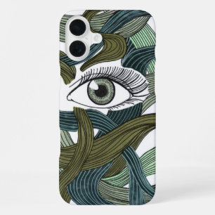 Abstract Mystiek Oog Grafisch iPhone 16 Plus Hoesj Hoesje