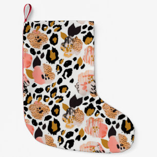 Abstract naadloos bloempatroon: bloemen met zeb kleine kerstsok