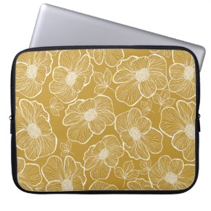 Abstract naadloos bloempatroon. Bloemkwekerij Laptop Sleeve