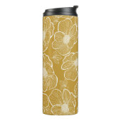 Abstract naadloos bloempatroon. Bloemkwekerij Thermosbeker (Gedraaid links)