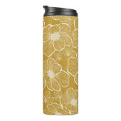 Abstract naadloos bloempatroon. Bloemkwekerij Thermosbeker (Geroteerd rechts)