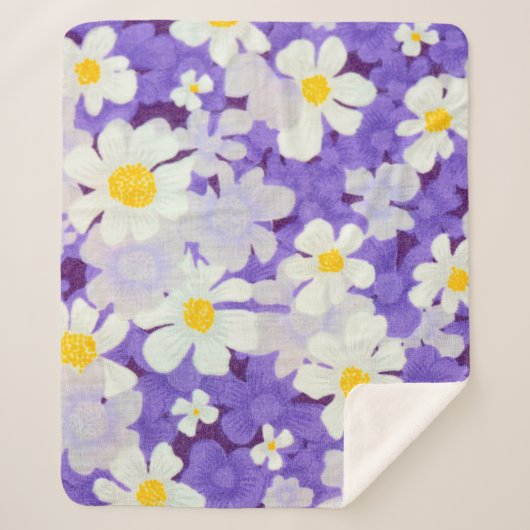 Abstract naadloos bloempatroon sherpa deken (Voorkant)