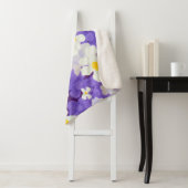 Abstract naadloos bloempatroon sherpa deken (In situ)