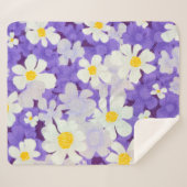 Abstract naadloos bloempatroon sherpa deken (Voorkant (horizontaal))