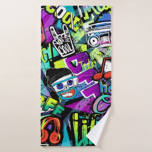 Abstract naadloos cartoon patroon. Herhaald met m Badhanddoek (Badhanddoek)