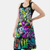 Abstract naadloos cartoon patroon. Herhaald met m Schort (Insitu)