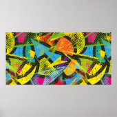 Abstract naadloos chaotisch patroon. Behangselpapi Poster (Voorkant)