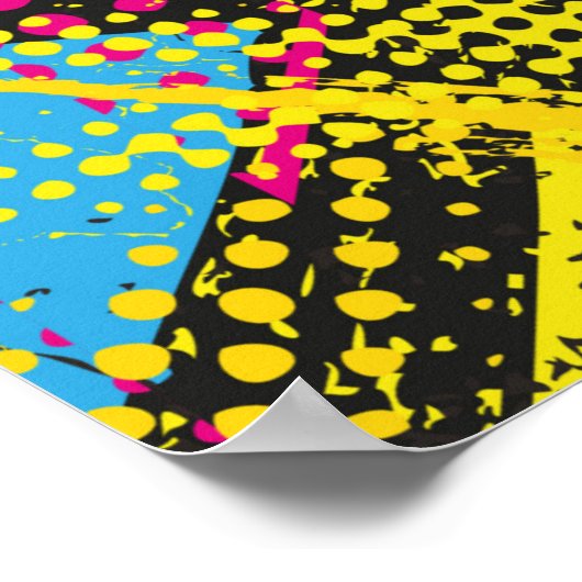 Abstract naadloos chaotisch patroon. Behangselpapi Poster (Hoek)