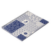 Abstract naadloos, delicaat patchwork-patroon, don notitieboek (Linkerzijde)