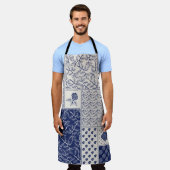 Abstract naadloos, delicaat patchwork-patroon, don schort (Gedragen)